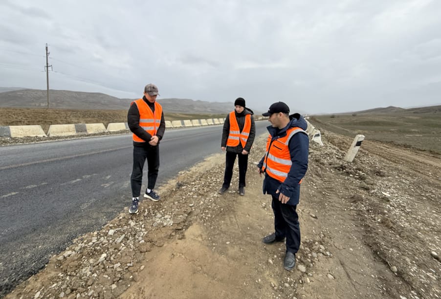 Студенты Автомобильно-дорожного колледжа Махачкалы ознакомились с ремонтом трассы Буйнакск – Кизилюрт